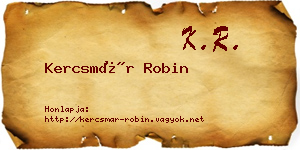 Kercsmár Robin névjegykártya